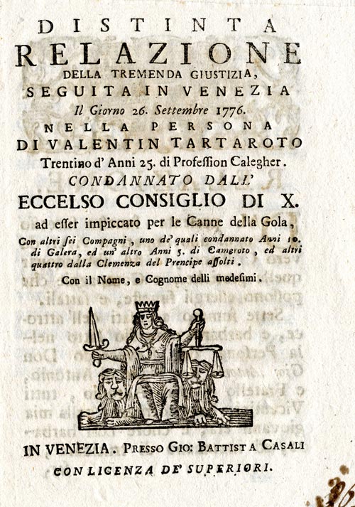 Venezia anno 1705. Il caso di Antonia detta Tonina