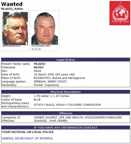 Serbia: arrestato Ratko Mladic, il boia di Srebrenica
