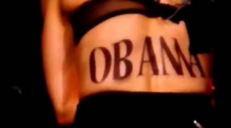 Madonna sta con Obama e lo scrive sulla sua pelle. IL VIDEO
