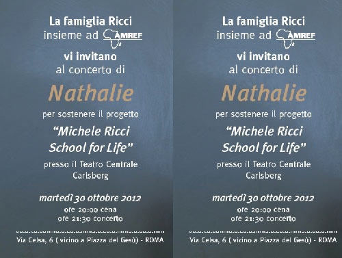 Concerto di Nathalie per  “Michele Ricci, school for life”