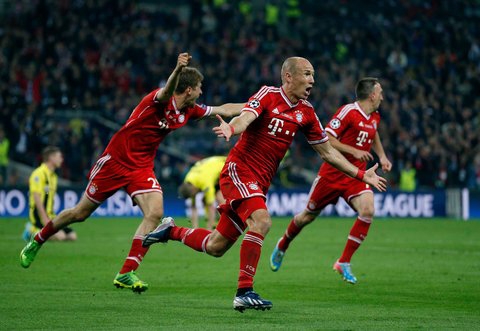 Calcio.Champions League: Robben trascina il Bayern alla vittoria