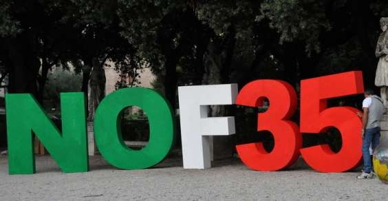 Domani presidio a Montecitorio per dire no ai cacciabombardieri F35