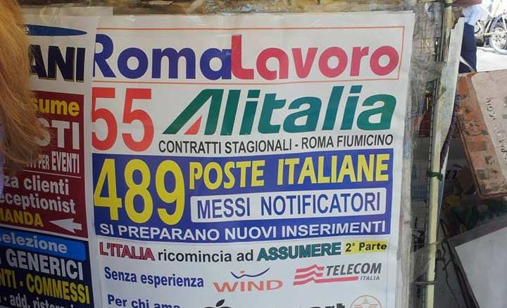 Alitalia cerca lavoratori. La beffa continua alla faccia dei cassaintegrati
