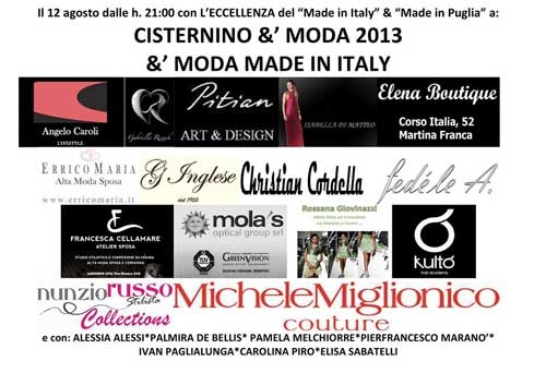 Michele Miglionico al Cisternino & Moda 2013