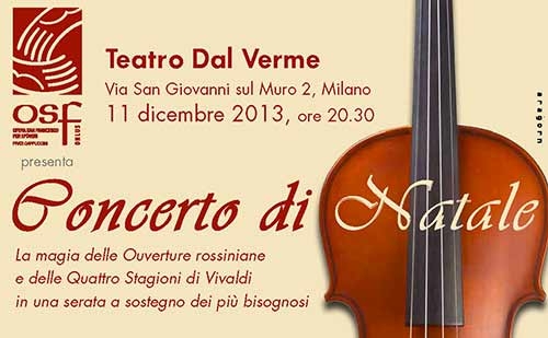 La magia di Rossini e di Vivaldi nel “Concerto di Natale” a favore di Opera San Francesco