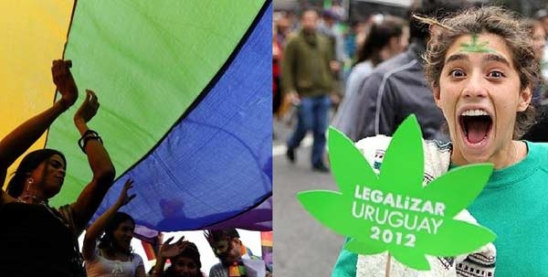 India, no all’omosessualità e l’Uruguay dice sì alla marijuana