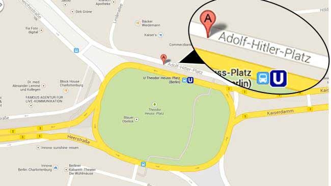 Gaffe di Google Maps. Torna Piazza Adolf Hitler a Berlino