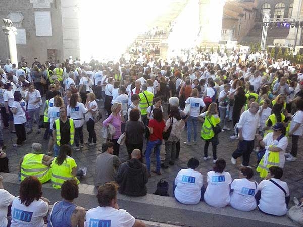 Sit-in della Roma Multiservizi in Campidoglio per salvare il posto di lavoro