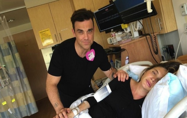 Robbie Williams e il parto condiviso in tempo reale