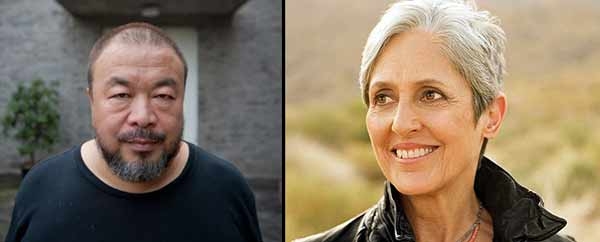 Amnesty. Joan Baez e Al Wewei ambasciatori della coscienza 2015