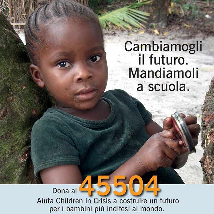 Children in Crisis Italy Onlus. Dall’8 al 22 marzo campagna con SMS solidale