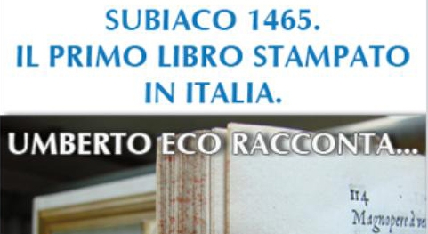 Subiaco 2015. A Milano la Lectio Magistralis di Umberto Eco sul DE ORATORE