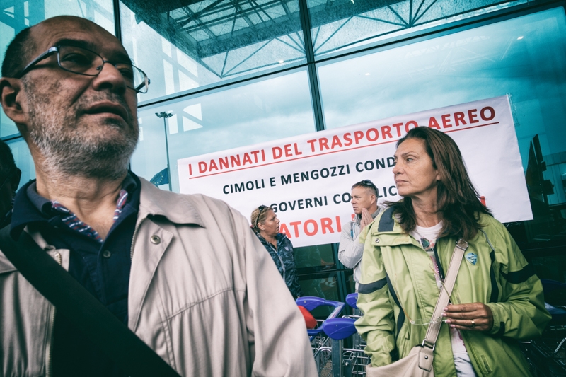 Alitalia. Le ragioni dei cassaintegrati a Fiumicino. I VIDEO