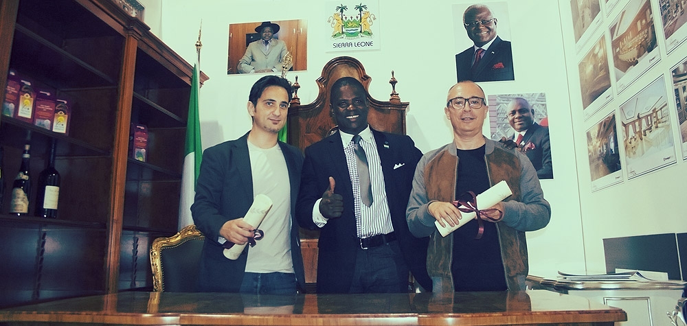La Sierra Leone conferisce a Roberto Malini e Dario Picciau le onorificenze di Poet Laureate e Artist Laureate