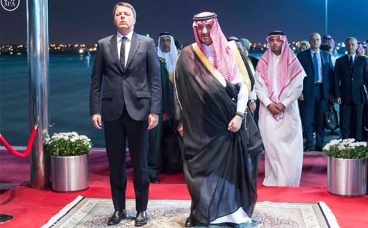 Renzi in Arabia Saudita: dichiari la sospensione dell’invio di armamenti e chieda il rispetto dei diritti umani