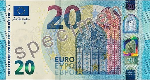 Da domani la nuova banconota da 20 euro
