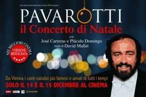 “Pavarotti, il concerto di Natale”. 14 e 15 dicembre. Elenco sale italiane