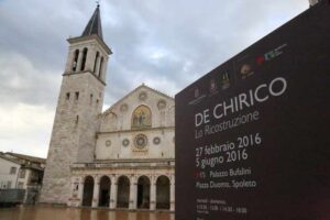 Spoleto, inaugurata la mostra “De Chirico”, la ricostruzione