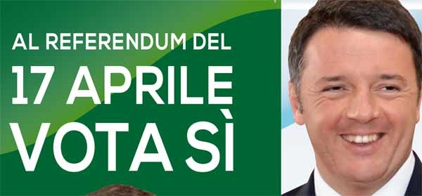 Referendum. La provocazione di Greenpeace: “Renzi invita gli italiani a votare sì per rottamare le trivelle”