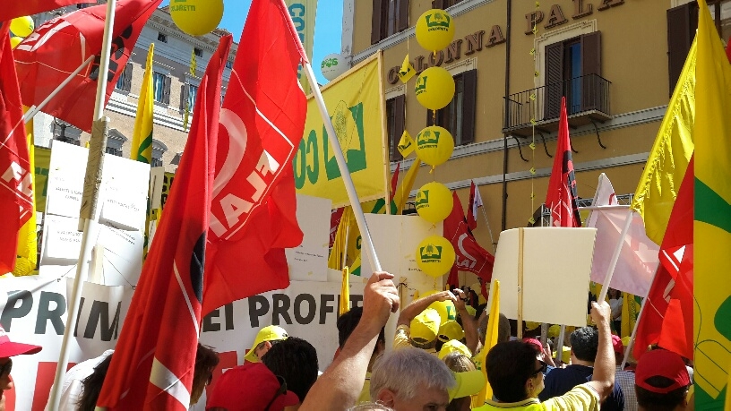 Coldiretti in piazza contro la ratifica CETA