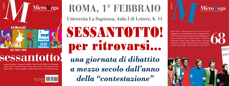 Università Sapienza. Dibattito sul ’68.  1 febbraio