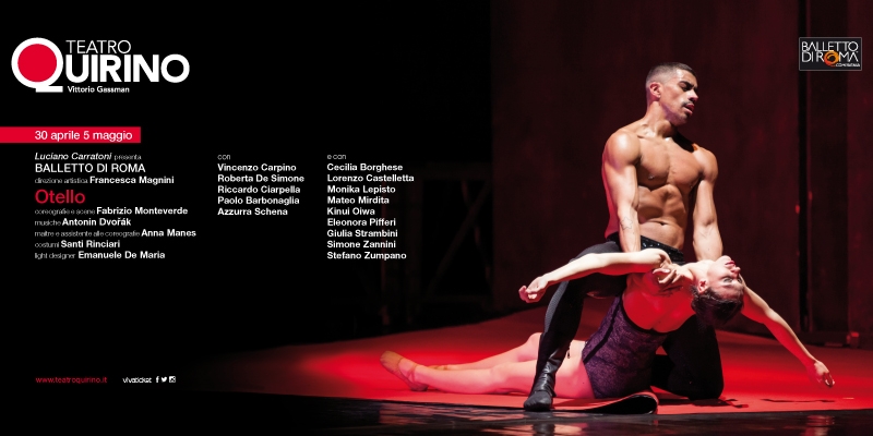 Teatro Quirino. Il balletto di Roma in “Otello” 30 aprile – 5 maggio