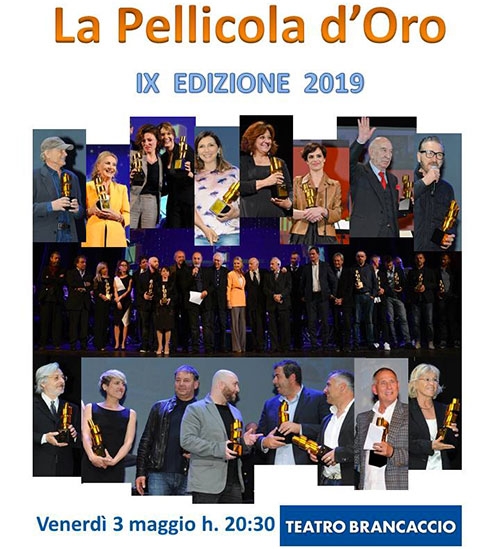 Premio LA PELLICOLA D’ORO il 3 maggio al Teatro Brancaccio