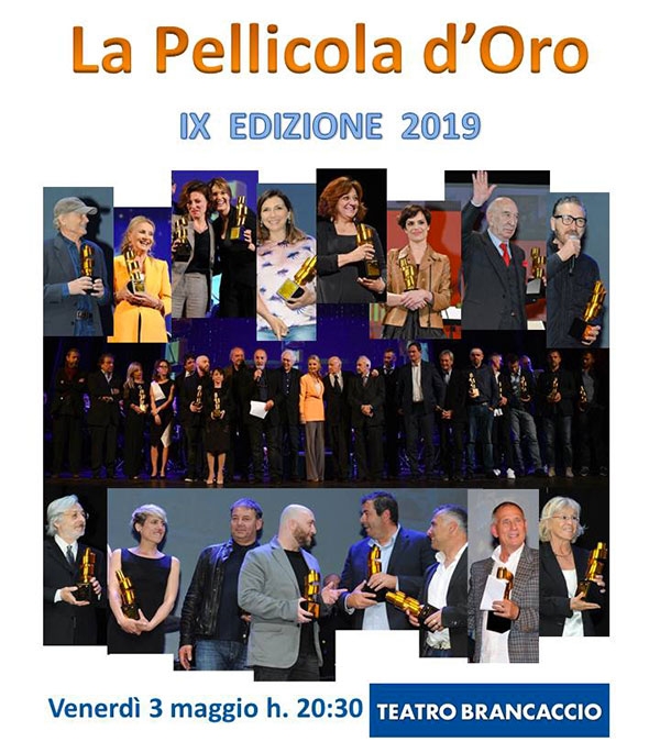 Teatro Brancaccio. Premio LA PELLICOLA D’ORO il 3 MAGGIO