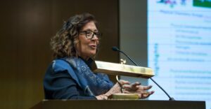Nella foto la Prof.ssa Valeria Conte, direttore del Dipartimento di Scienze e Tecnologie Chimiche dell'Università degli Studi di Roma "Tor Vergata"
