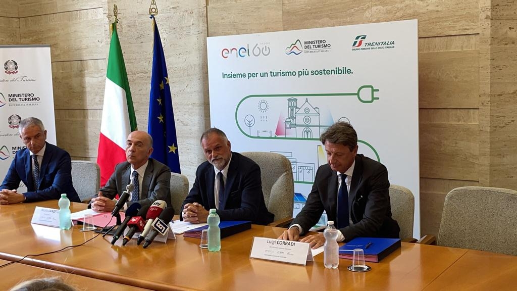 Accordo firmato per un turismo sostenibile tra   Trenitalia (Gruppo FS),  Ministero del Turismo e Enel