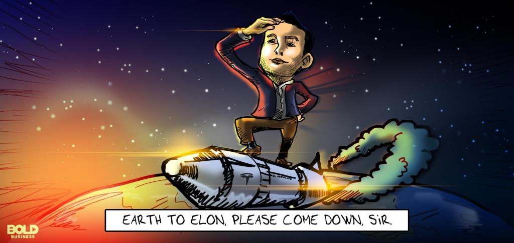Elon Musk, nel cosmo con una Tesla