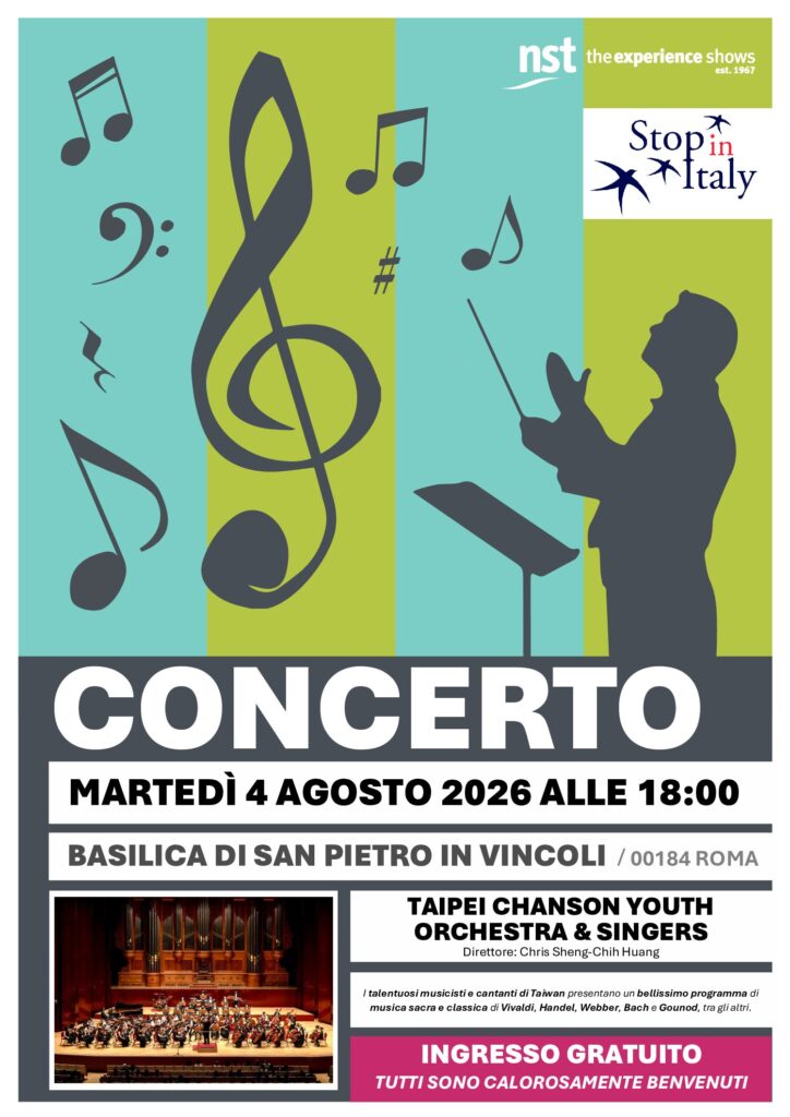 Da Taiwan a Roma: la Taipei Chanson Youth Orchestra & Singers in concerto nella Basilica di San Pietro in Vincoli