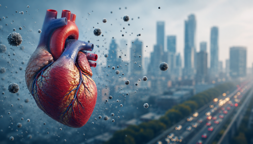 Particelle ultrafini, il rischio per il cuore anche quando l’aria è a norma
