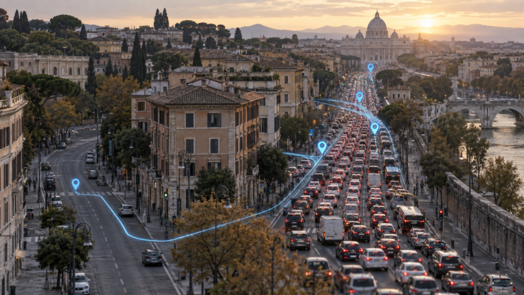 Navigatori satellitari: quando gli algoritmi aumentano la congestione del traffico