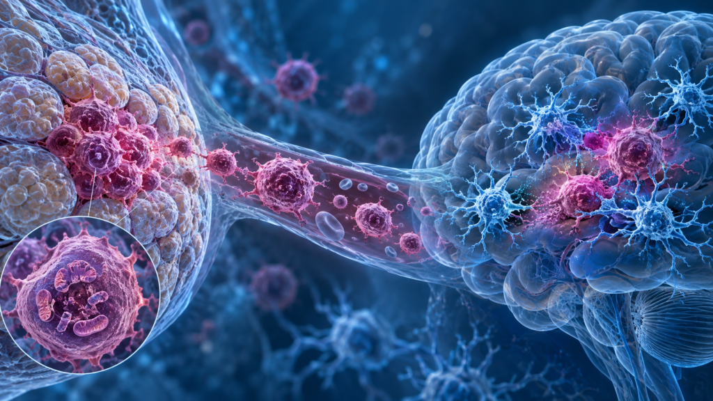 Tumore al seno triplo negativo: scoperto un meccanismo che favorisce le metastasi cerebrali