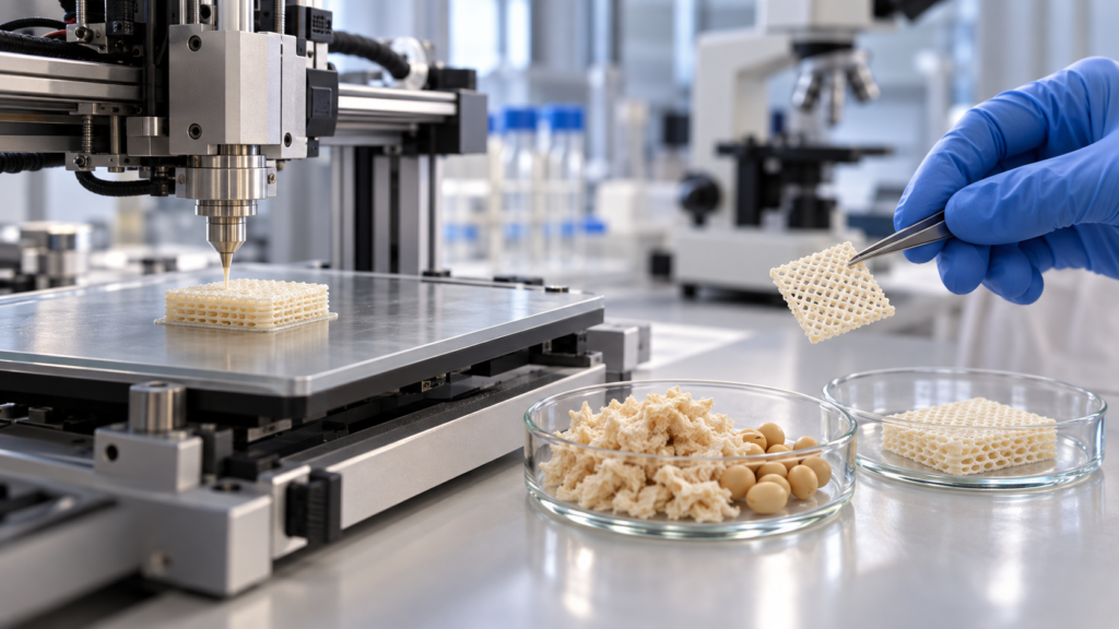 Dalla soia un biomateriale 3D per la riparazione della pelle
